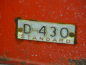 Preview: IHC D 430 McCormick lettering "D 430"