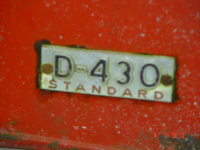 IHC D 430 McCormick lettering "D 430"